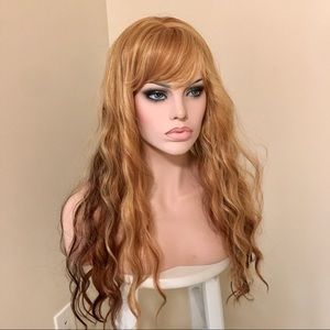 Blonde wig mixed with Auburn & Brown
